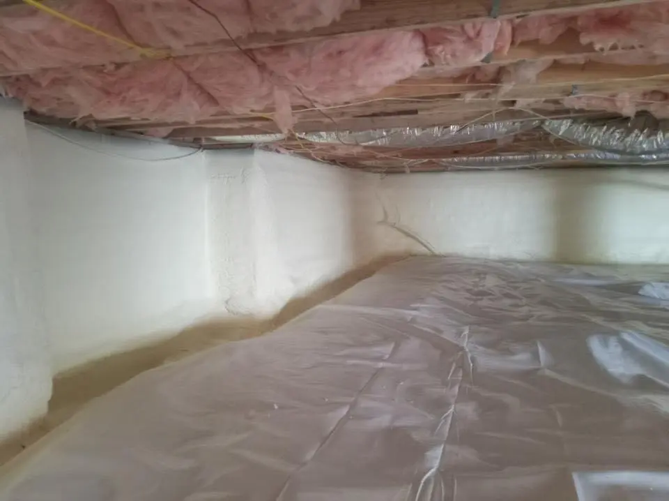 Crawl space encapsulation with closed-cell spray foam for Roof Waterproofing in Cecil